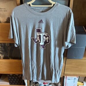 Adidas Gray Texas A&M Short Sleeve Tee